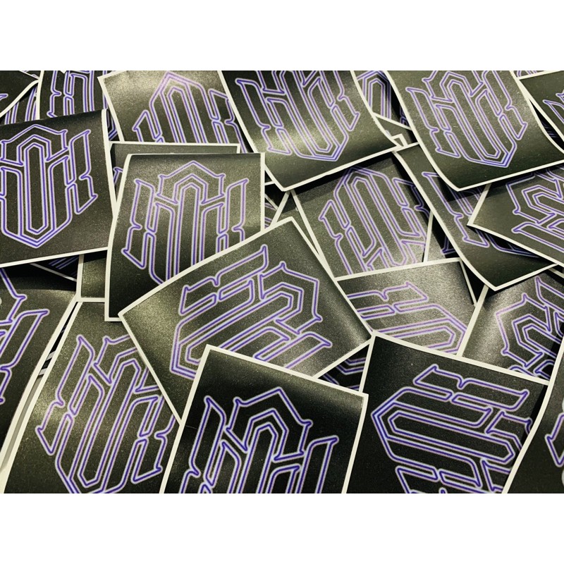 Nhãn dán Sticker LogoBrand style Neon / Miếng dán trang trí