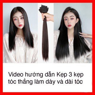 Tóc giả kẹp phím thẳng,kẹp phồng chân tóc