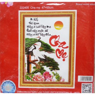 TRANH THÊU CHA MẸ 222405 (47X65)