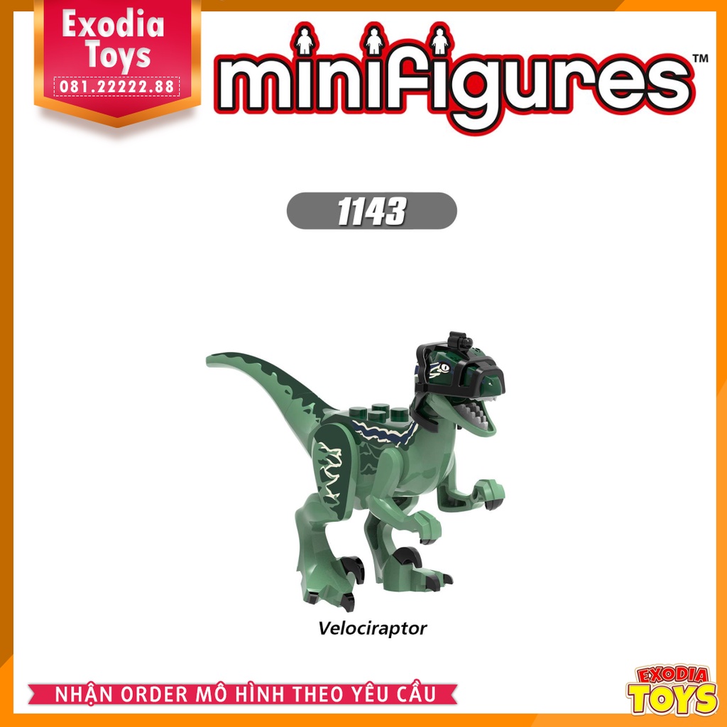Xếp hình Minifigure Khủng Long Công viên kỷ Jura : Jurassic Park - Đồ Chơi Lắp Ghép Sáng Tạo - X0243