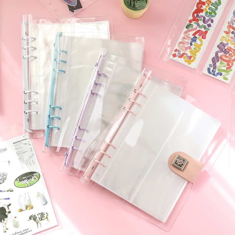 Sổ lưu trữ hình ảnh bìa trong suốt khổ A5 DIY