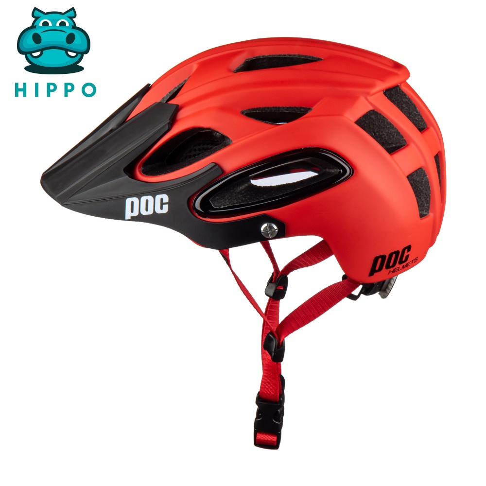 Mũ bảo hiểm xe đạp thể thao chuyên nghiệp Poc 07 siêu nhẹ thoàng khí màu đỏ - HIPPO HELMET