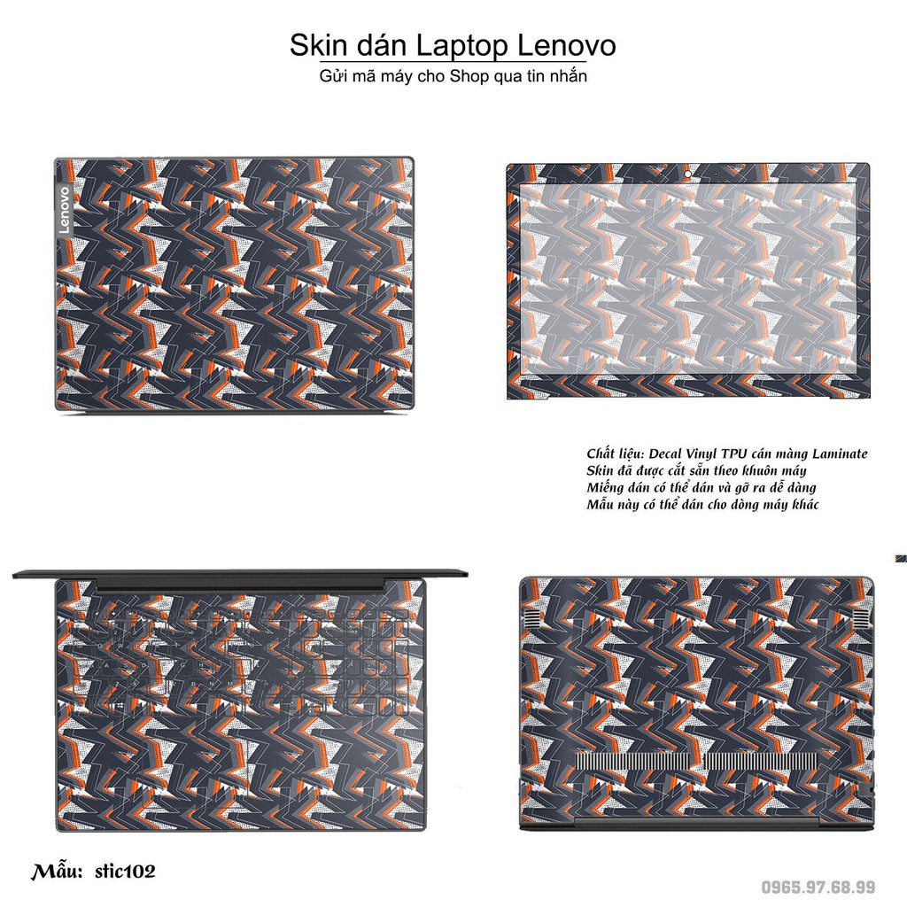 Skin dán Laptop Lenovo in hình Hoa văn sticker nhiều mẫu 17 (inbox mã máy cho Shop)