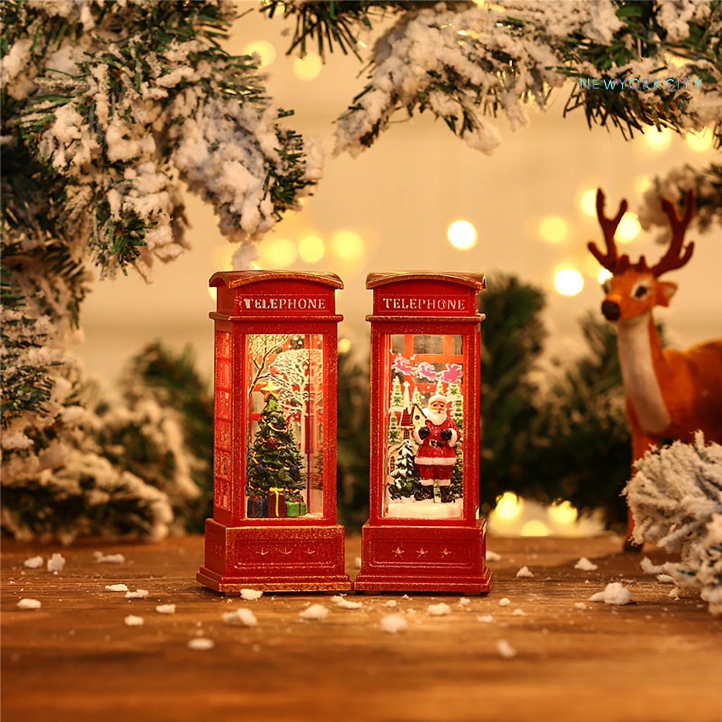 Đồ Trang Trí Giáng Sinh Điện Thoại Hình Ông Già Noel Hoạt Hình Bằng Nhựa Phát Sáng