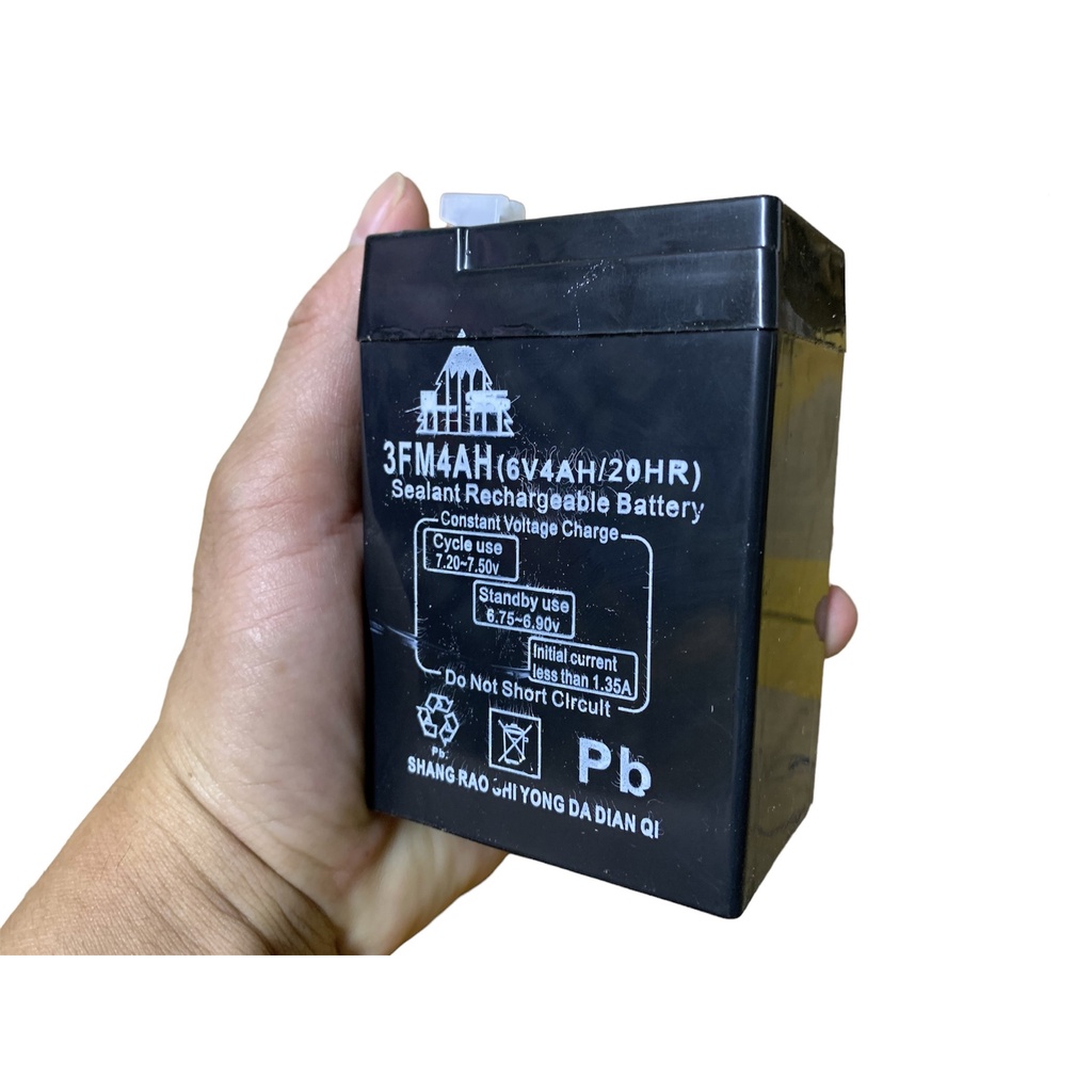 Pin sạc cân 6v/4AH 20hr giá rẻ  - CÂN ĐIỆN TỬ HÀ NỘI