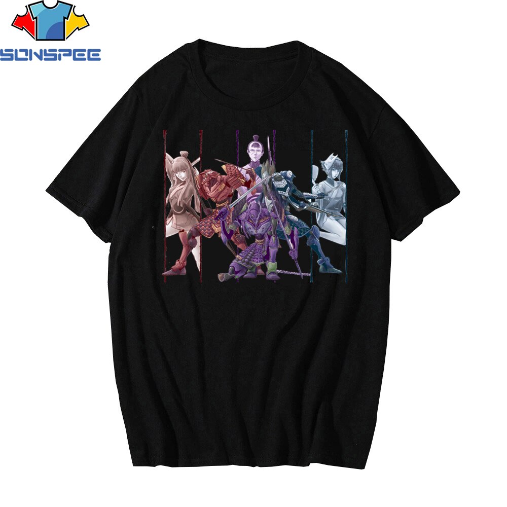 Áo Thun Đen Cổ Tròn In Hình Sonspee Evangelion Vui Nhộn Phong Cách Harajuku Thời Trang Mùa Hè Cho Nam Và Nữ