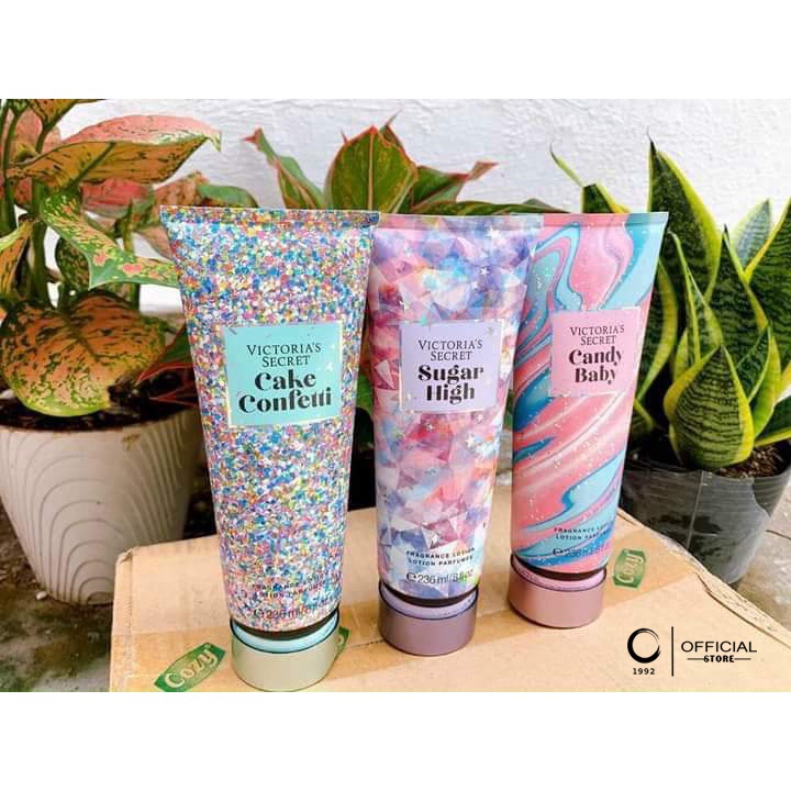 Dưỡng Body 🌸𝑭𝒓𝒆𝒆𝒔𝒉𝒊𝒑🌹 Dưỡng Thể Nước Hoa Victoria's Secret Lotion 236ml 🍨 CANDY BABY 🍭 Body Mist - Xịt Thơm Body