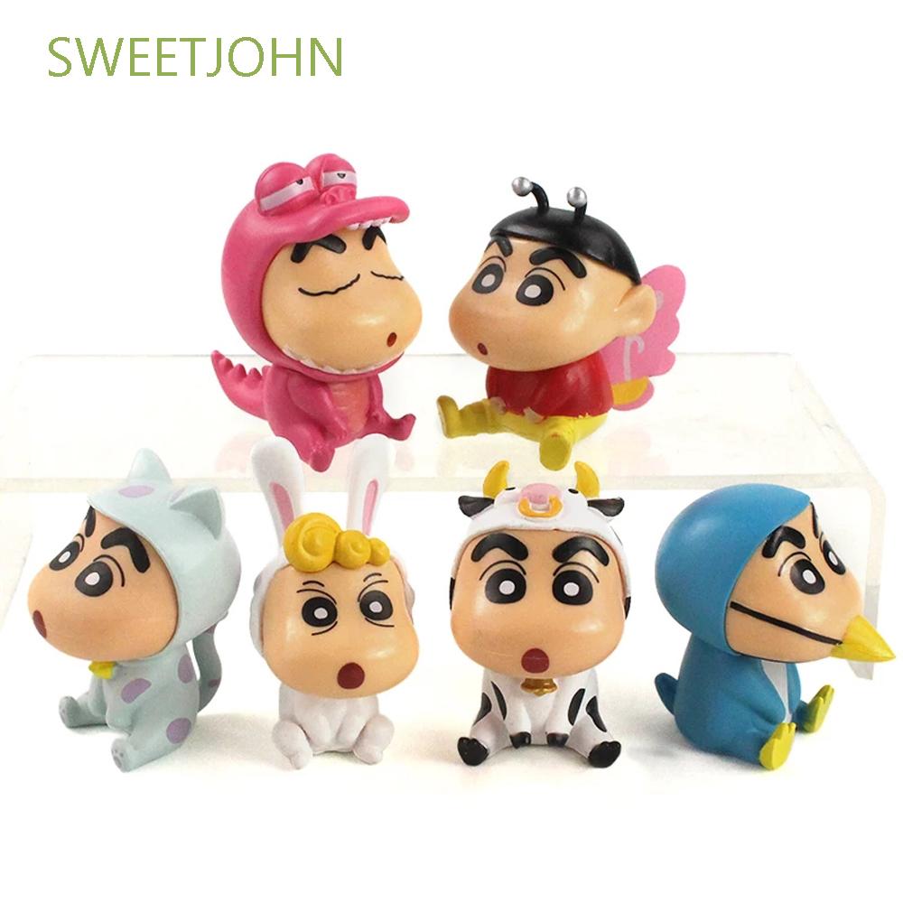 SHINCHAN Set 6 Mô Hình Nhân Vật Trong Shin-Chan Dễ Thương