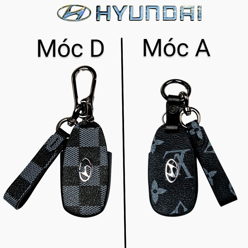 Bao Da Chìa Khóa Hyundai Accent,Hyundai Santafe,Kona 4 Nút (HC4)