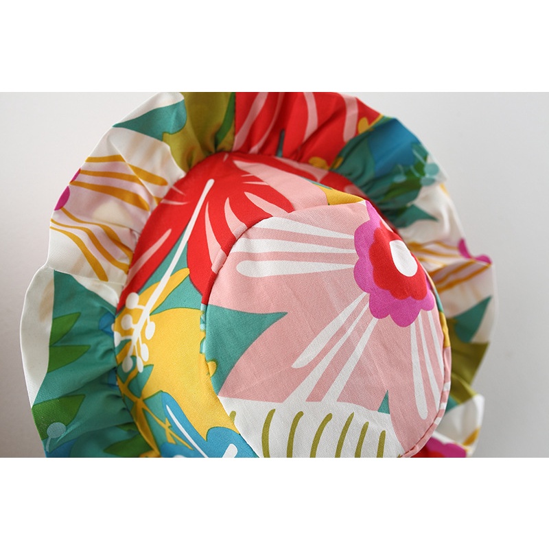 Đầm Nina Kids không tay in họa tiết hoa kèm mũ thời trang mùa hè cho bé gái 1-5 tuổi