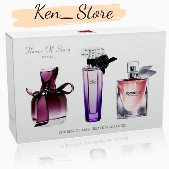 Nước Hoa Nữ Flower Of Story Paris Set 3 * 25ml Cao Cấp, Gợi Cảm, Hấp Dẫn, Cuốn Hút, Hương Thơm Tươi Mát, Dài Lâu