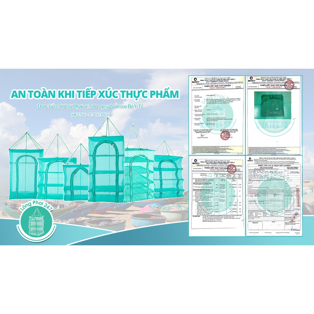 Lồng lưới phơi thực phẩm 247 - Chống côn trùng, Bảo đảm an toàn vệ sinh thực phẩm