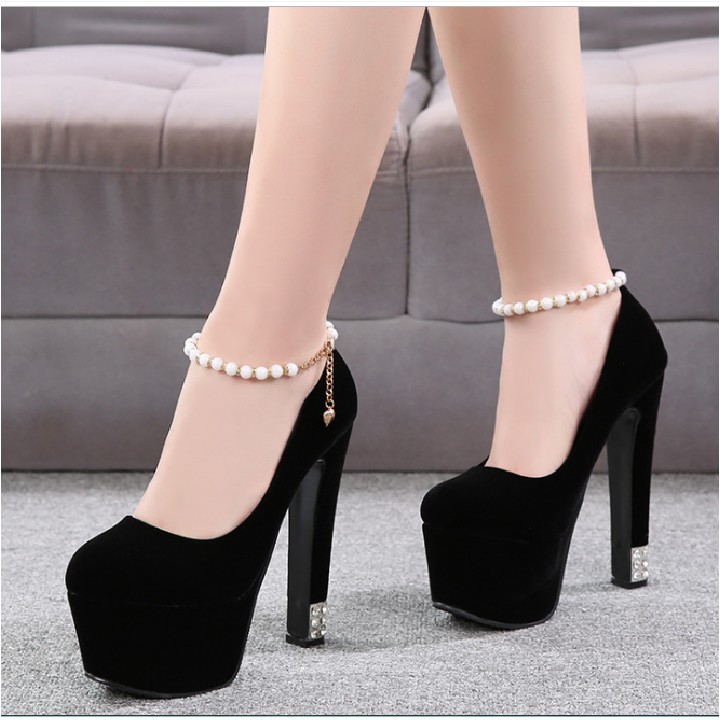 Giày siêu cao gót có vòng hạt thời trang | Shopee Việt Nam