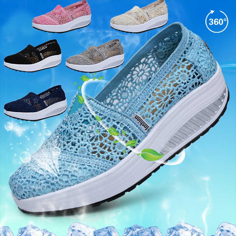 Giày Thể Thao Phối Ren Siêu Nhẹ Thoáng Khí Năng Động | BigBuy360 - bigbuy360.vn