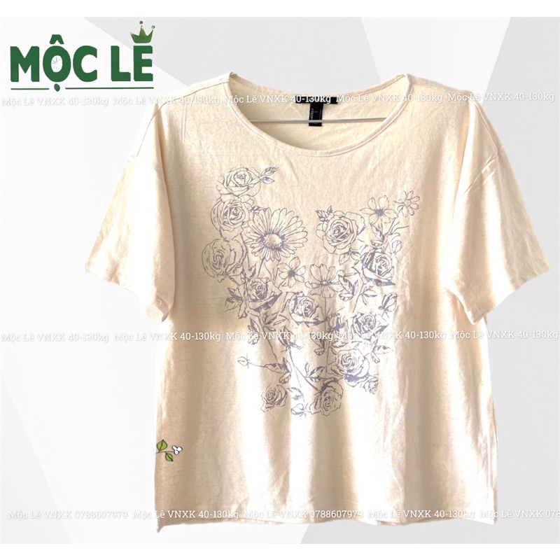 (40-80kg) Áo thun phông nữ tay lỡ phom rộng cánh dơi f21 vnxk màu kem vintage oversize tshirt