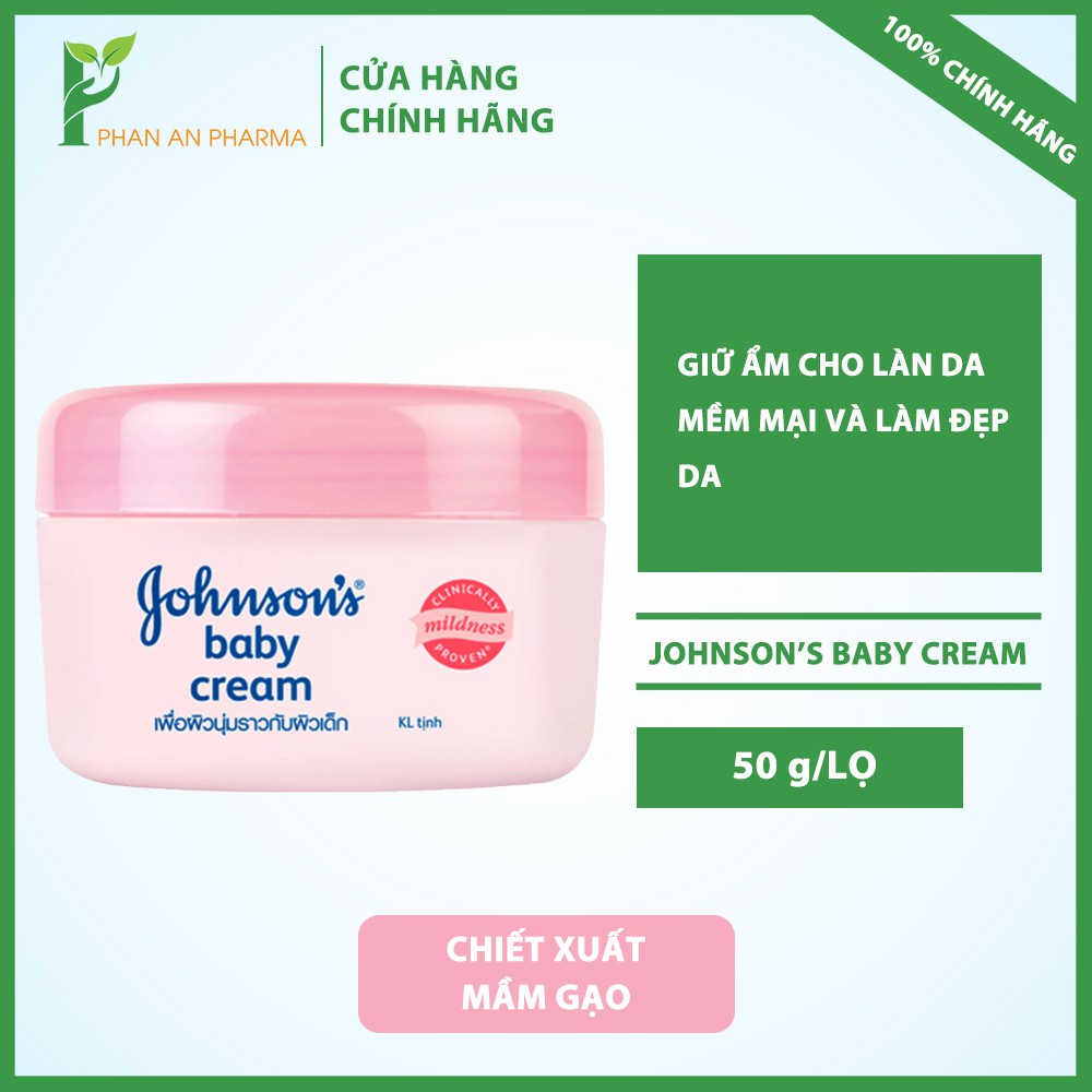 Kem dưỡng ẩm Johnson’s - Baby Cream 50g ( nắp hồng) CN156 -[CHÍNH HÃNG] -[Chính Hãng]