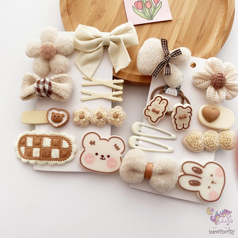 Set 10 Kẹp Tóc Nơ Xinh Xắn Dành Cho Bé Gái