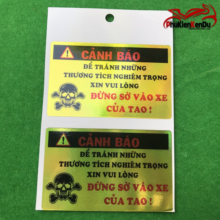 TEM CẢNH BÁO HÀI HƯỚC COMBO 2 CẶP [4 MIẾNG]