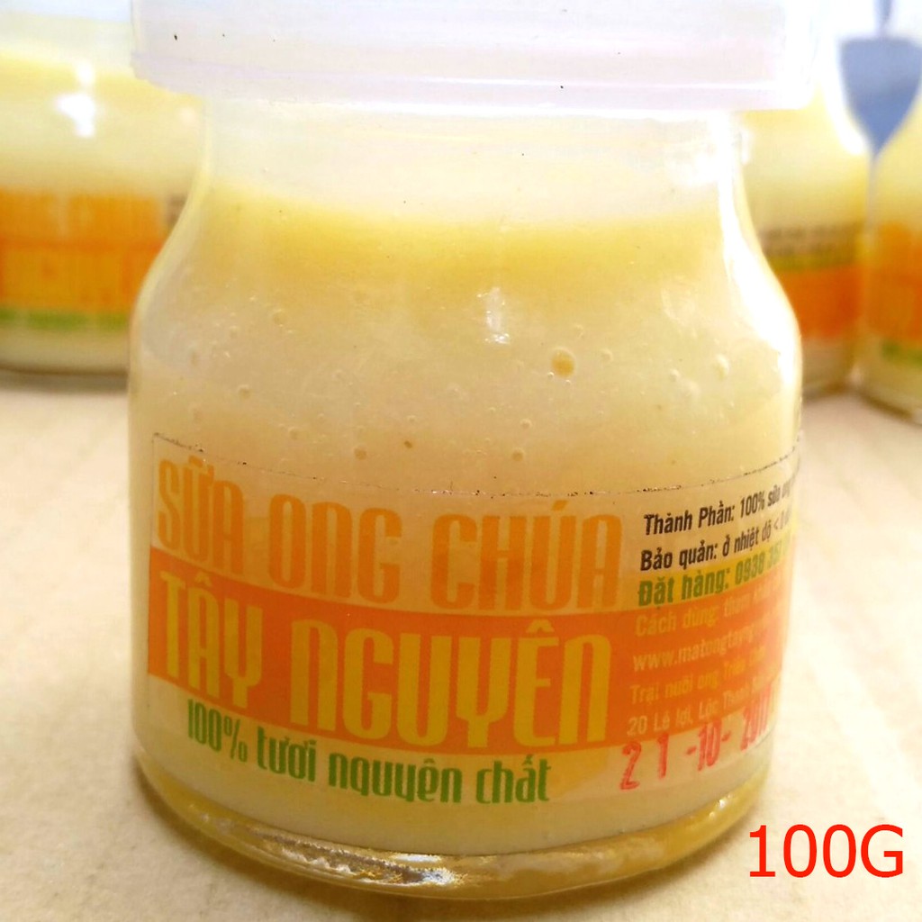 Sữa Ong Chúa Tươi Nguyên Chất Tây Nguyên 100g | Giấy tờ kiểm định đầy đủ