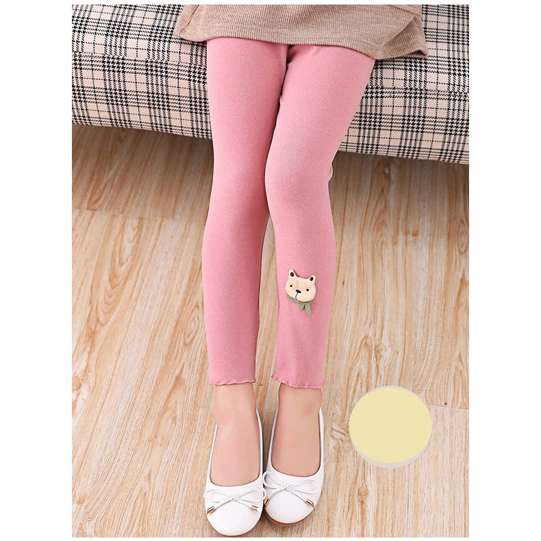 (Hàng đẹp video) Quần legging thun nỉ cotton thu đông quần dài bé gái 1-8 tuổi chất cực đẹp họa tiết đáng yêu