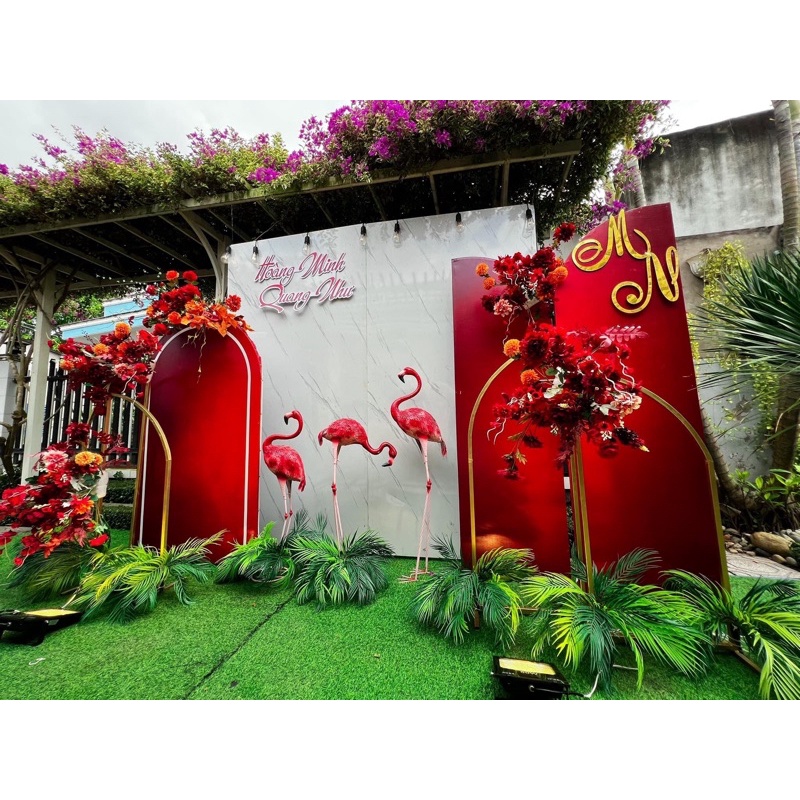 BỘ 3  HỒNG HẠC DECOR TRANG TRÍ SÂN VƯỜN HOMESTAY, HỒ CÁ TIỂU CẢNH