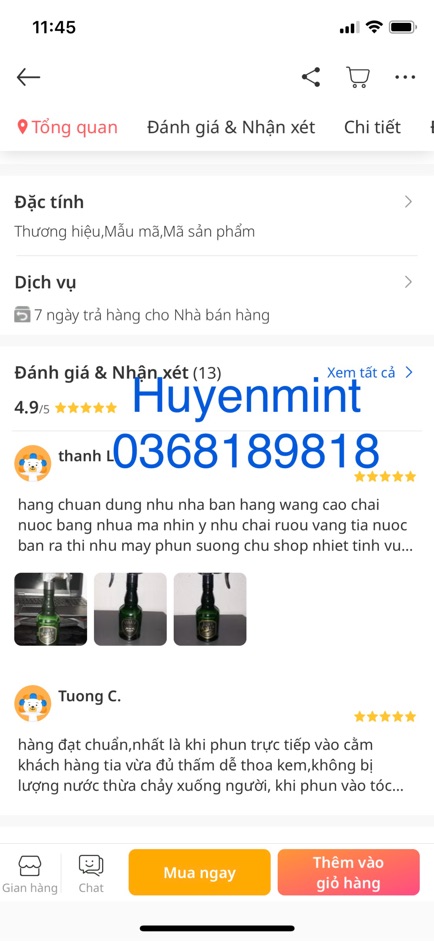 Bình xịt nước phun sương Barber cao cấp 280ml