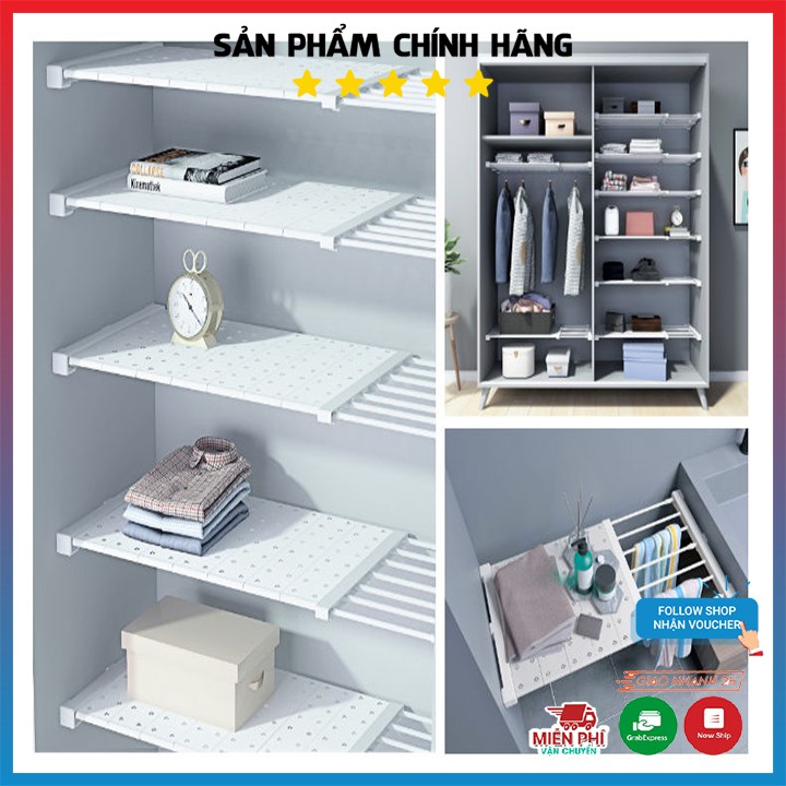 [Hàng loại 1-Xuất Hàn Quốc ] Kệ Chia Ngăn Tủ  Đa Năng, Không Cần Khoan, Bắt Vít,Siêu Tiện Lợi.