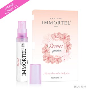 Nước hoa nữ IMMORTEL Secret garden Chai xịt 3ml  Eau De Parfum