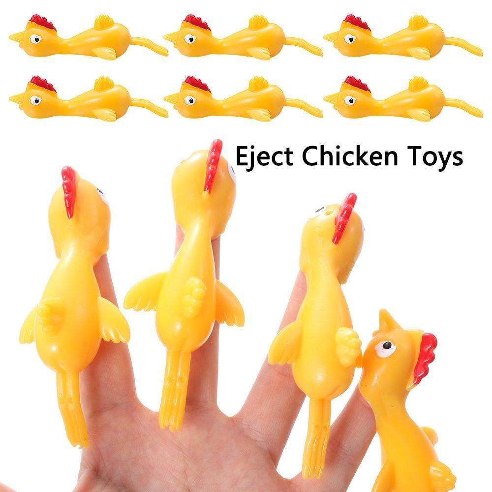 ☆YOLA☆ 1-20PCS Adult Children Flying Rubber Chicken Soft Rubbers Kids Toys Stretchy Turkey TPR Novelty Toy Practical Fun Joke Toys Sticky