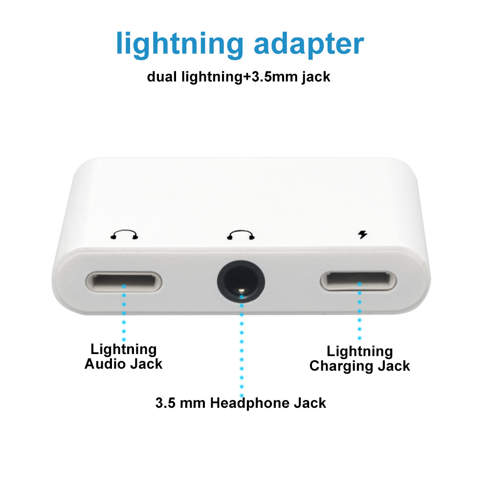 Đầu Chia Cổng Sạc Và Tai Nghe 3 Trong 1 3.5mm Tiện Dụng | BigBuy360 - bigbuy360.vn