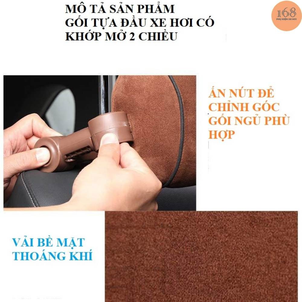 Gối tựa đầu ô tô(GỐI 3IN1)Gối đỡ cổ lái xe có chốt mở thành gối ngủ khi dừng nghỉ