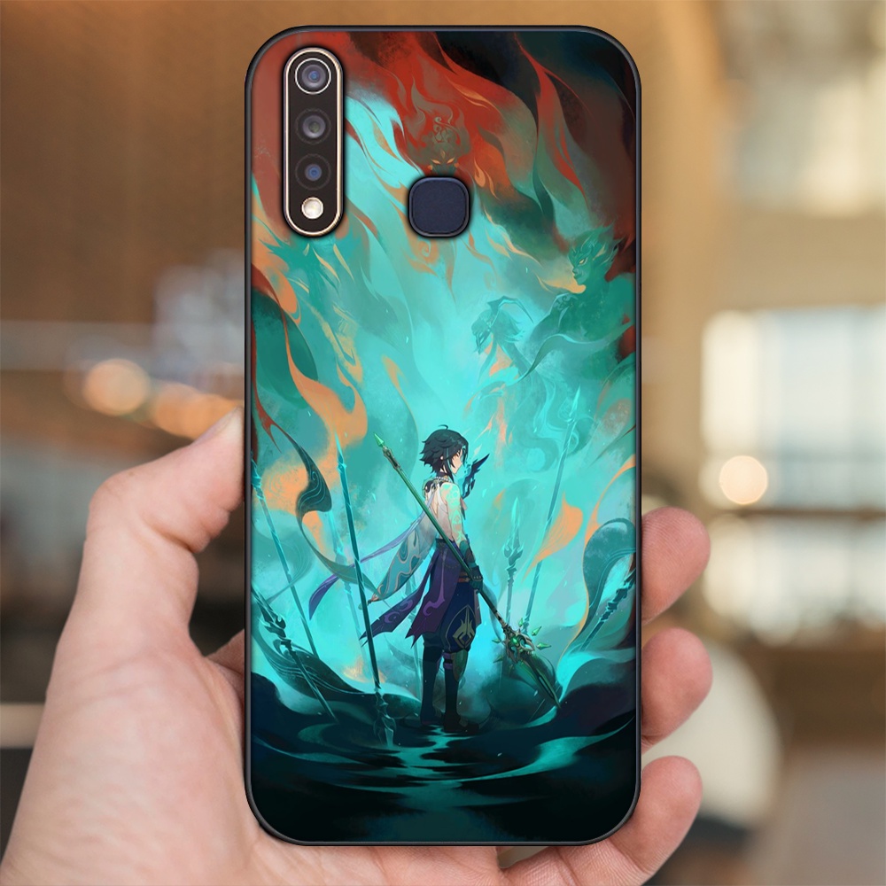Ốp lưng Vivo Y19 viền đen in hình Xiao Genshin Impact