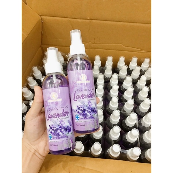 Gel rửa tay khô Lavender dạng xịt  200ml