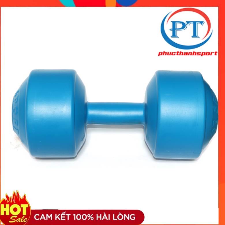 Bộ 2 Tạ tay nhựa tròn 7kg PT Sport có ruột (2 cái 7kg, tổng 14kg) - XẢ KHO GIÁ SỐC