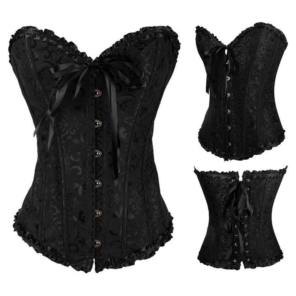 Áo corset định hình cơ thể bằng satin phối ren gợi cảm MIHAN1 cho nữ