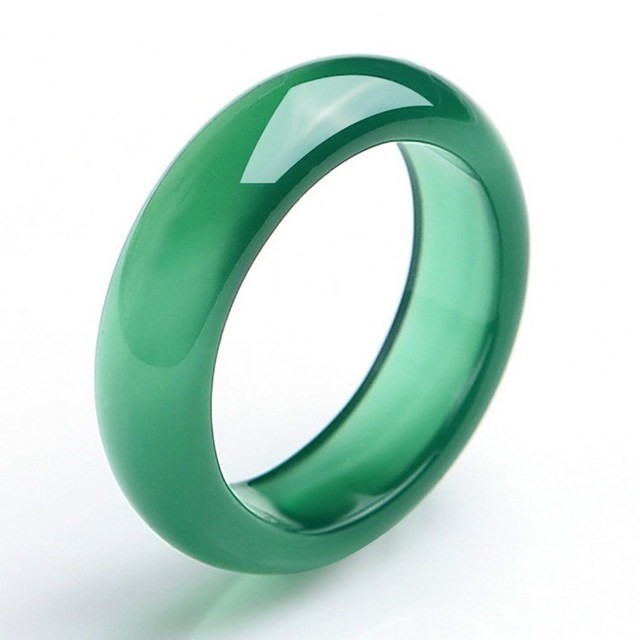 Nhẫn Mã Não Tự Nhiên Màu Xanh Ngọc Bích Cho Nam Và Nữ