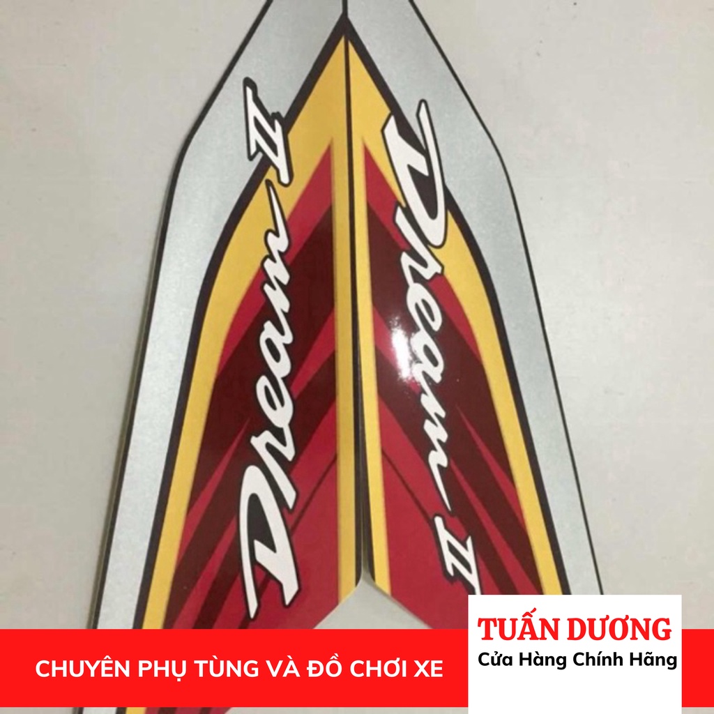 Tem Dream Thái Lửa 3 Lớp [ HÀNG CAO CẤP ] - Decal Dán Xe Dream Thái Đỏ Gắn Xe Dream Thái và Dream Việt các đời