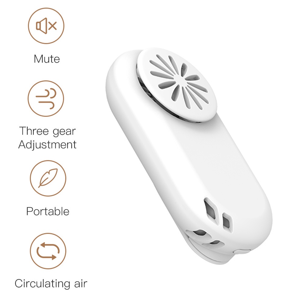 Quạt Làm Mát Mini K1 Có Kẹp Gắn Khẩu Trang Tiện Dụng
