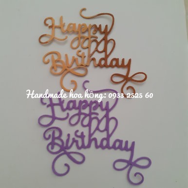 5 chữ HAPPY BIRTHDAY, bằng xốp, 7.9x7.1cm -Hình trang trí thiệp -Phụ kiện trang trí handmade - DIY - Thủ công, mỹ thuật