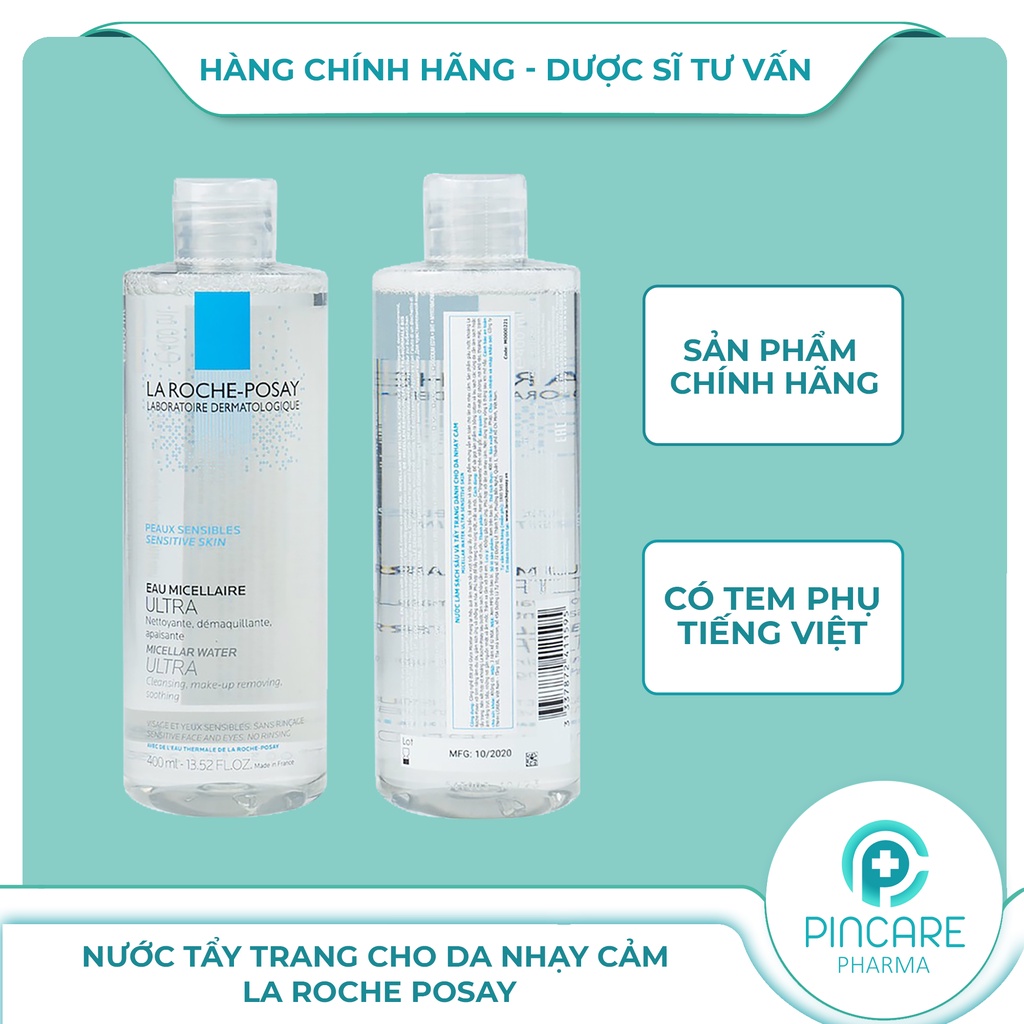 Nước tẩy trang cho da nhạy cảm La Roche Posay Eau Micellar Water- Hàng chính hãng - Nhà thuốc PinCare