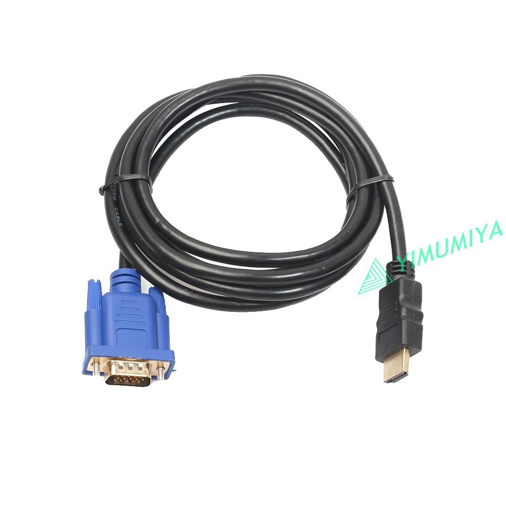 YI HDMI Gold Male To VGA HD Male 15Pin Adapter 1080P Converter Cable 6FT