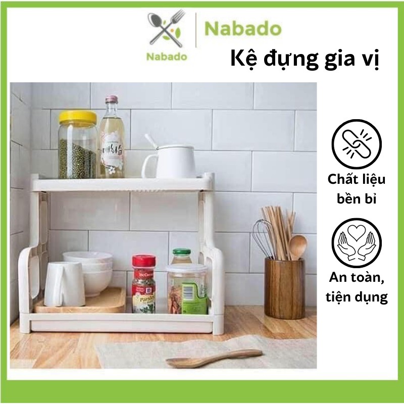 Kệ đựng gia vị 2 tầng - Kệ để đồ thông minh 2 tầng đa năng tiết kiệm không gian M04