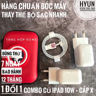 Combo: củ ipad 10w + cáp iphone x bóc máy