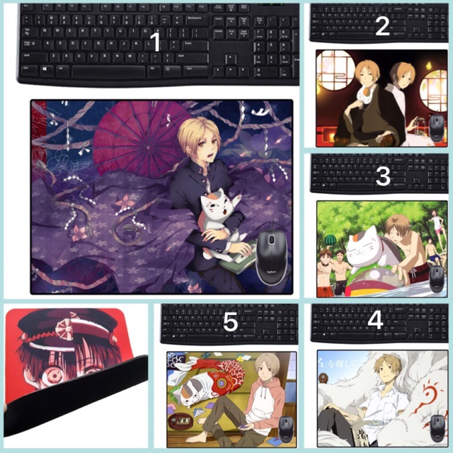 Lót chuột máy tính anime natsume 20x24cm dẻo nhiều mẫu