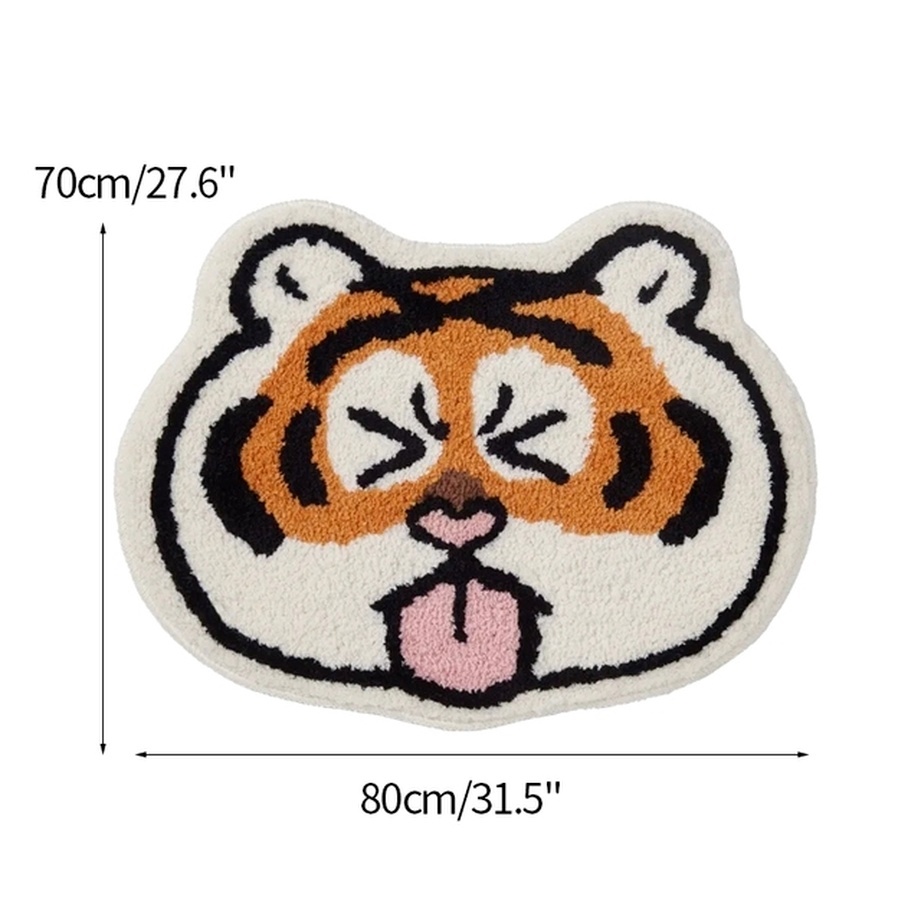 Cute Tiger Pattern Velvet Carpet 40*60cm