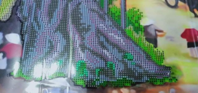 Tranh đính đá phong cảnh đồng quê df486 . Y8276  y8274 , y8275