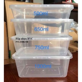 Combo 10 hộp chữ nhật đựng thức ăn nhựa VIETNHAT