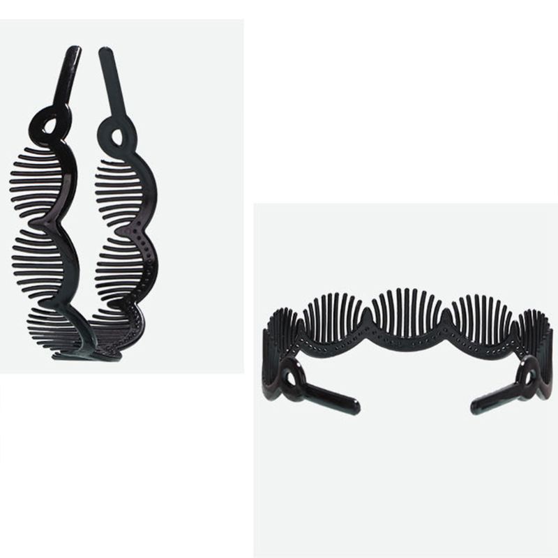 Giá Đỡ Lược Cài Tóc Bằng Nhựa Màu Đen Chống Trượt Tiện Dụng DIY