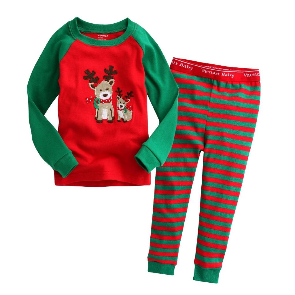 Bộ đồ ngủ dài hình tuần lộc hoạt hình ông già noel cho bé