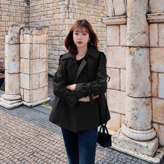 ✨Áo măng tô✨áo trechcoat dáng ngắn chất kaki siêu đẹp | BigBuy360 - bigbuy360.vn